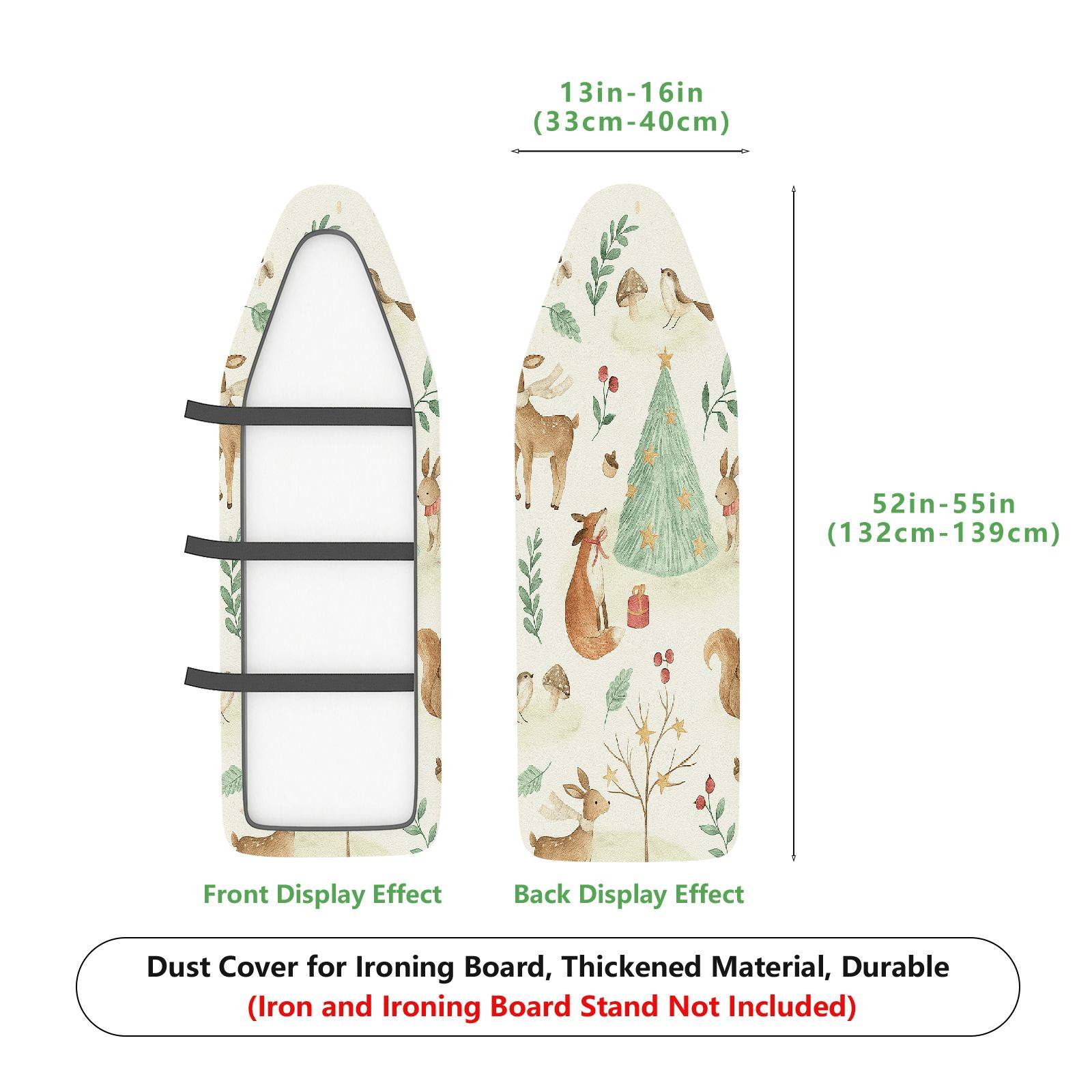 1-Piece Animal Christmas  Ironing Board Cover, Universal Size, Without Board