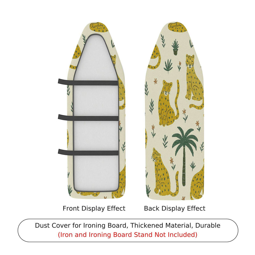 1-Piece Tropical Jungle Animal Leopard  Ironing Board Cover, Universal Size, Without Board