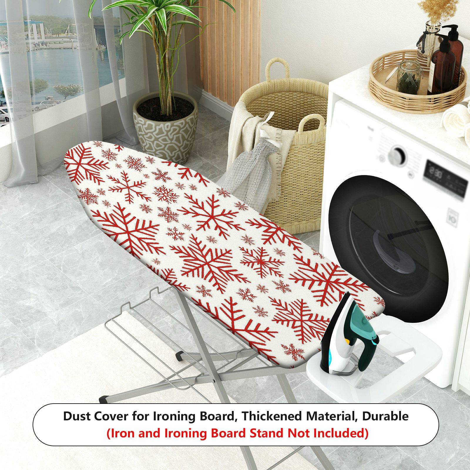 1-Piece Snowflake Christmas Festive  Ironing Board Cover, Universal Size, Without Board