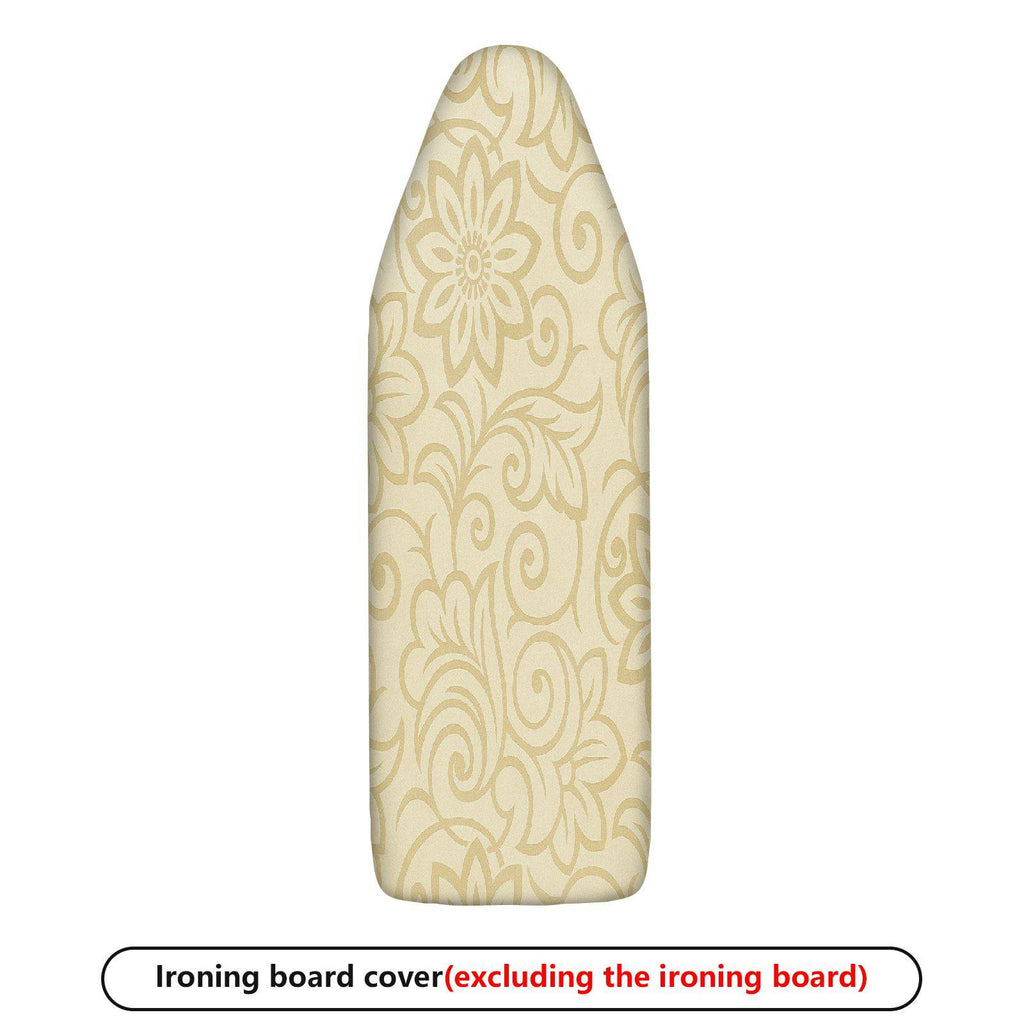 1-Piece Floral Pattern Beige Elegant  Ironing Board Cover, Universal Size, Without Board