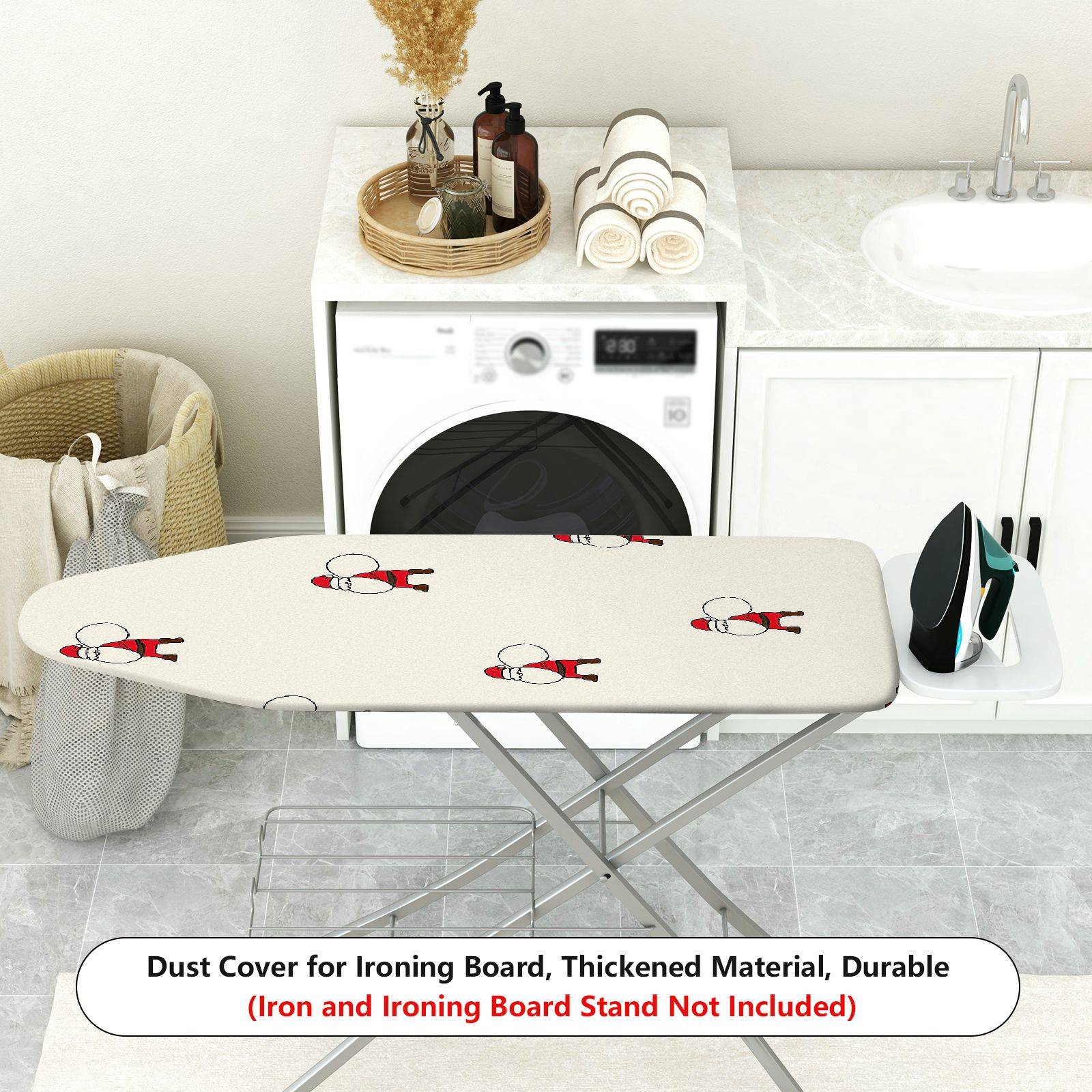 1-Piece Christmas Santa Claus  Ironing Board Cover, Universal Size, Without Board