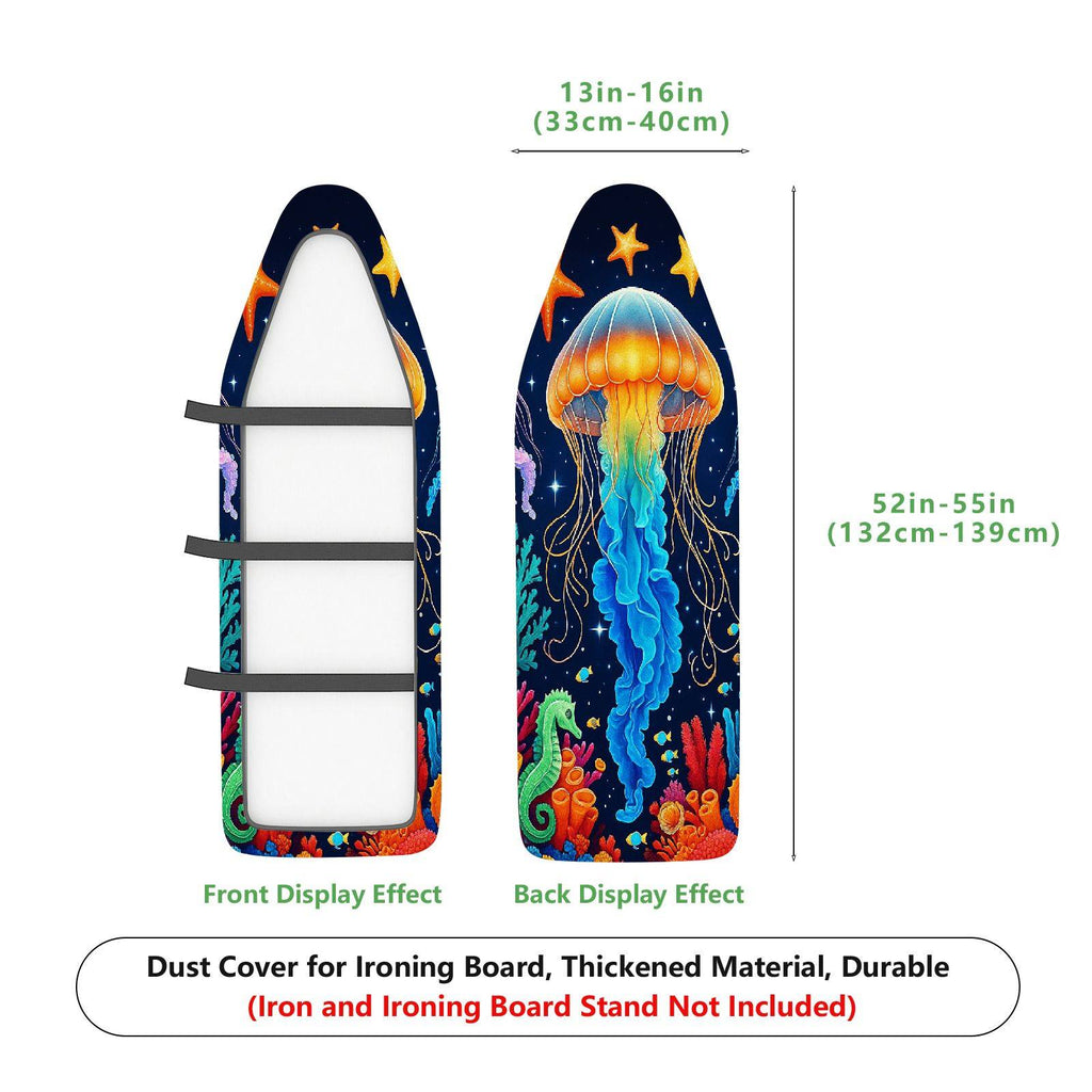 1-Piece Jellyfish Ocean Star Sea Creature  Ironing Board Cover, Universal Size, Without Board