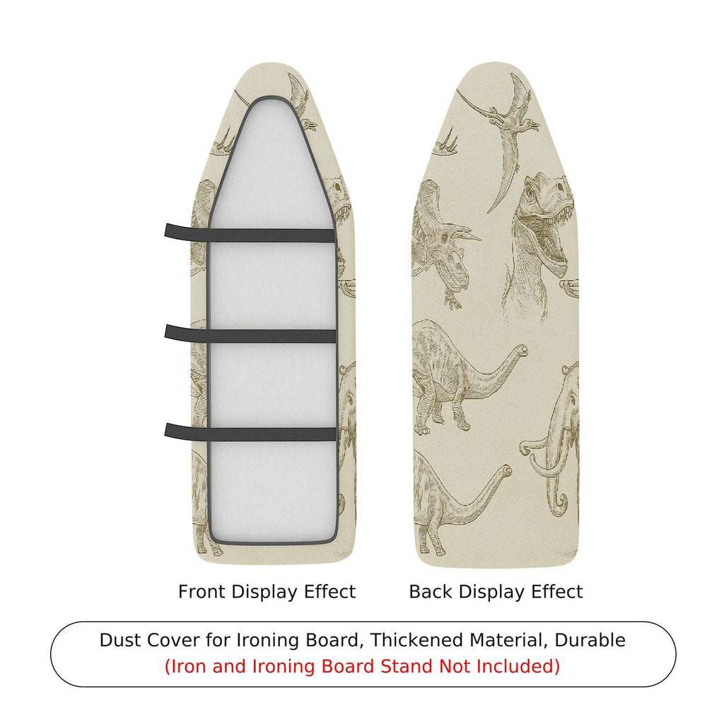 1-Piece Dinosaur Animal Sketch  Ironing Board Cover, Universal Size, Without Board