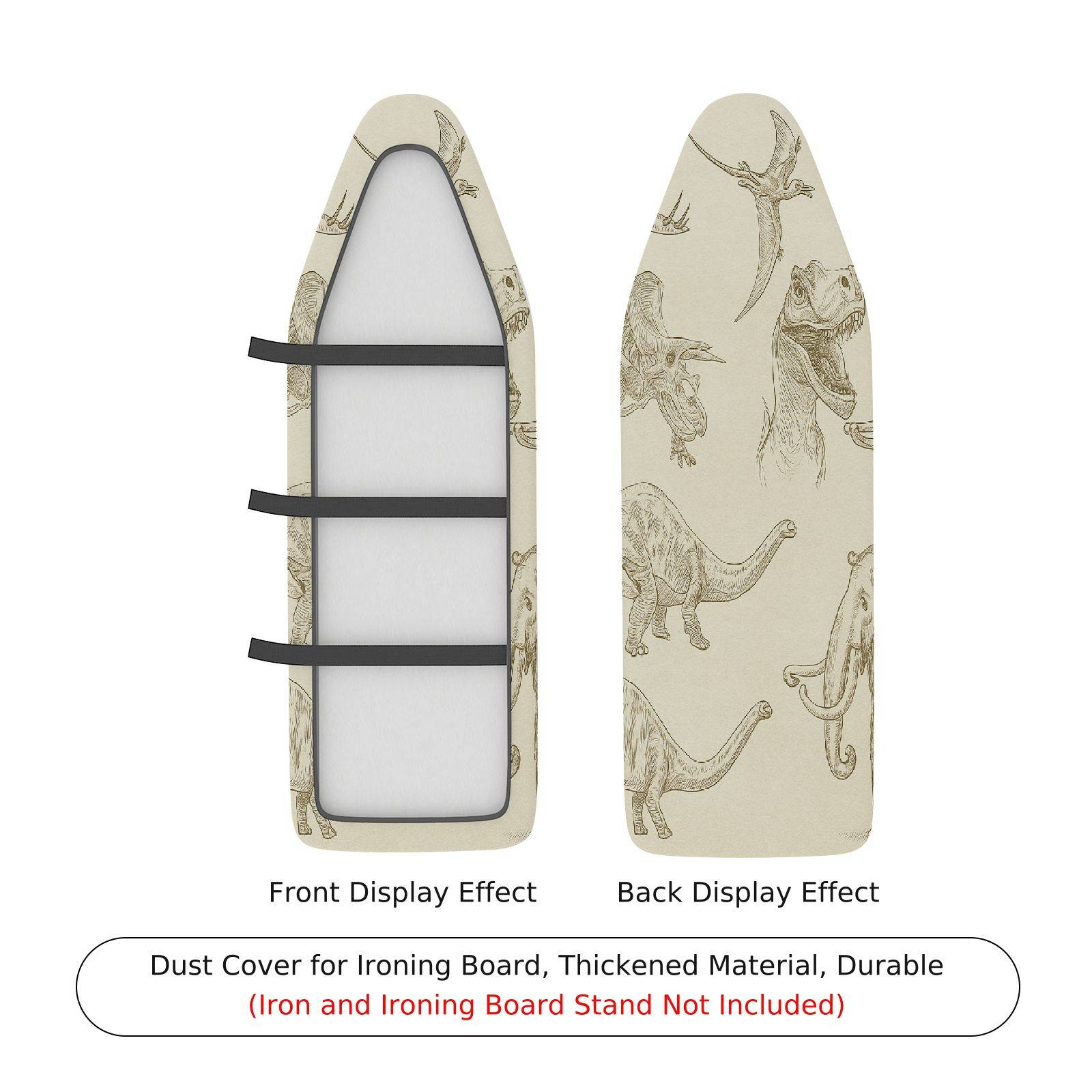 1-Piece Dinosaur Animal Sketch  Ironing Board Cover, Universal Size, Without Board