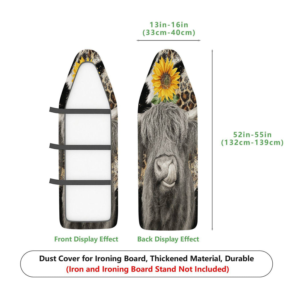 1-Piece Sunflower Animal Pattern Leopard  Ironing Board Cover, Universal Size, Without Board