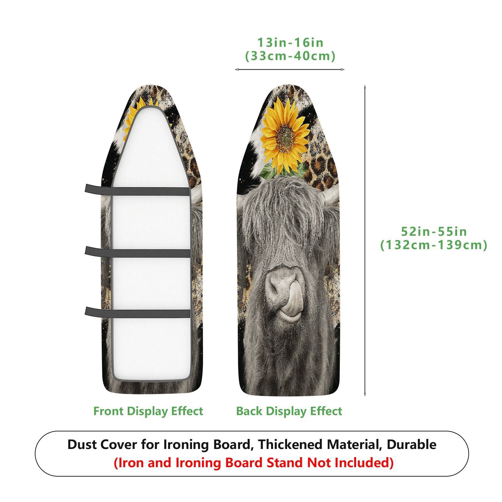 1-Piece Sunflower Animal Pattern Leopard  Ironing Board Cover, Universal Size, Without Board
