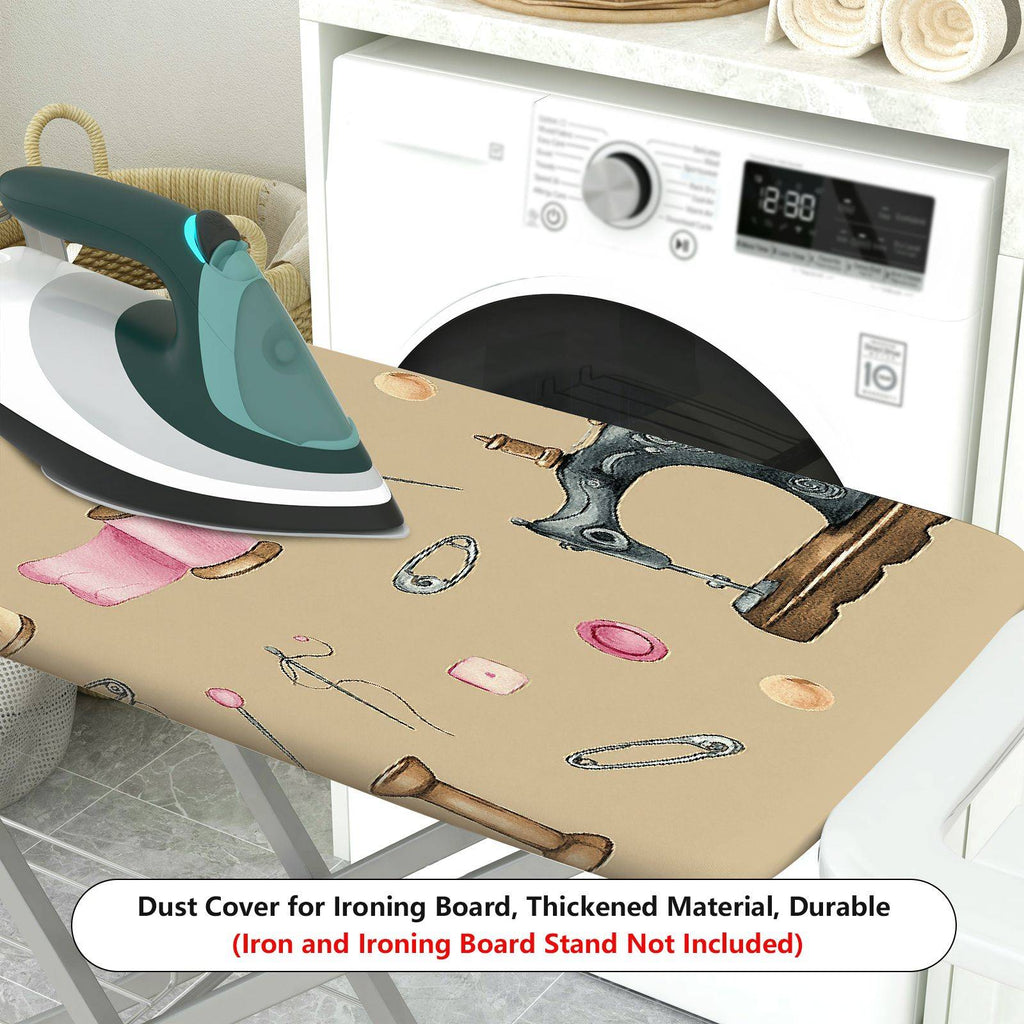 1-Piece Sewing Pattern Retro Style Beige  Ironing Board Cover, Universal Size, Without Board