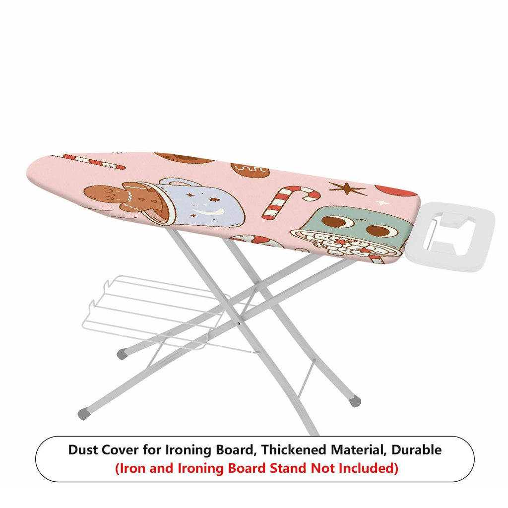 1-Piece Gingerbread Candy Cane Christmas  Ironing Board Cover, Universal Size, Without Board