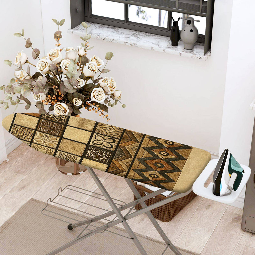 1-Piece Geometric Retro Ethnic  Ironing Board Cover, Universal Size, Without Board