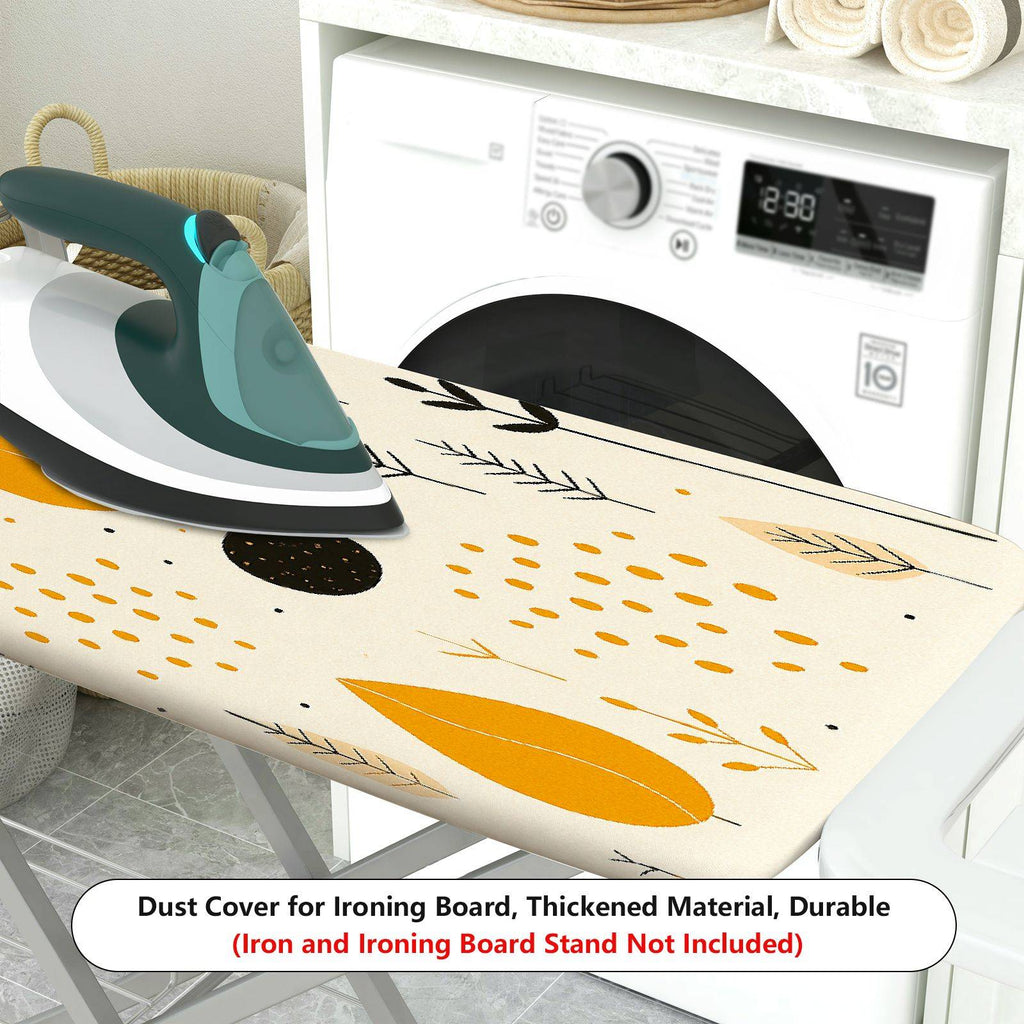 1-Piece Abstract Yellow Leaf Pattern Autumn Theme  Ironing Board Cover, Universal Size, Without Board