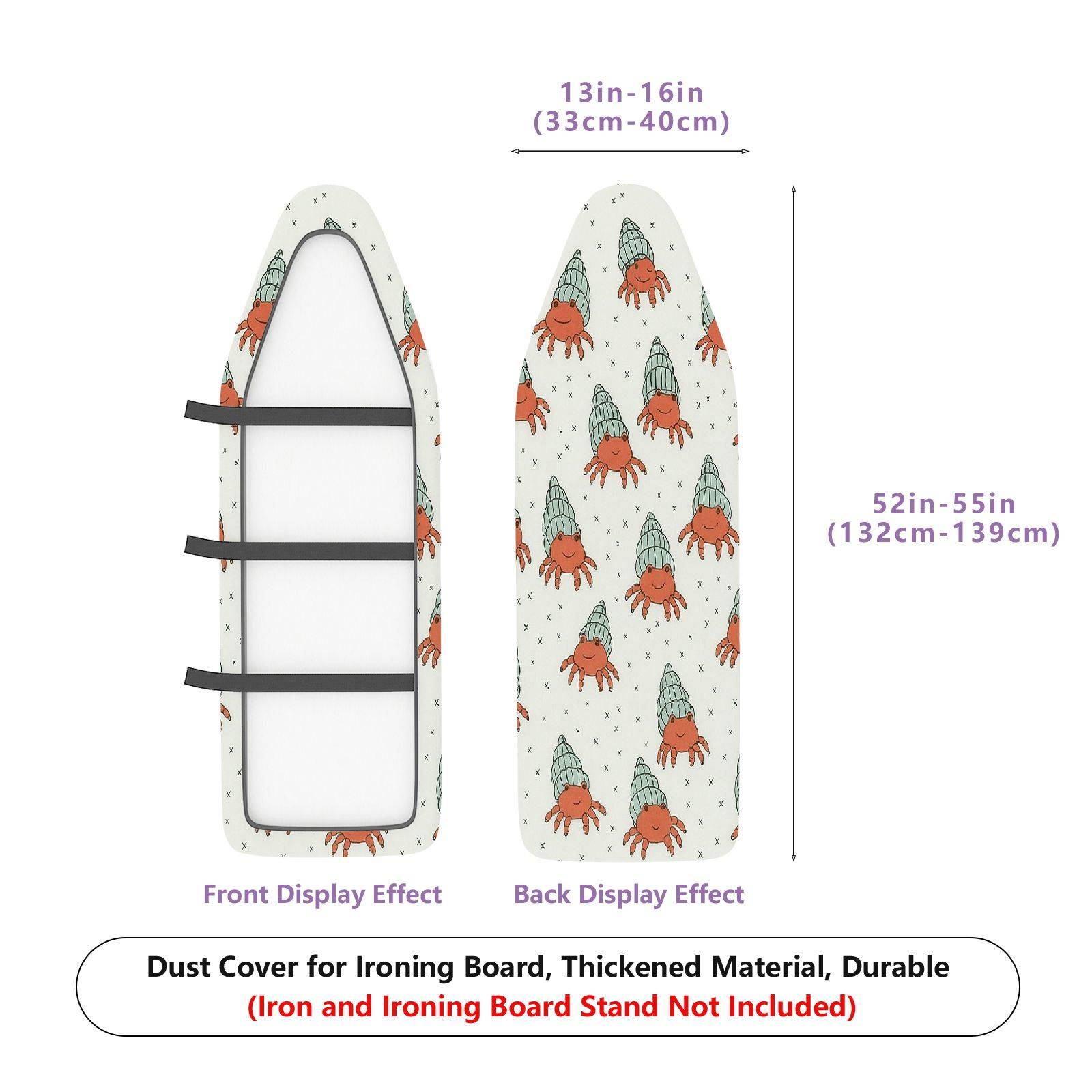1-Piece Animal Crab  Ironing Board Cover, Universal Size, Without Board
