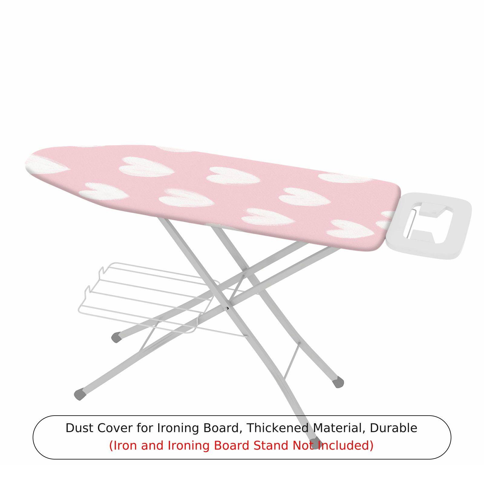 1-Piece Pink Heart Floral  Ironing Board Cover, Universal Size, Without Board