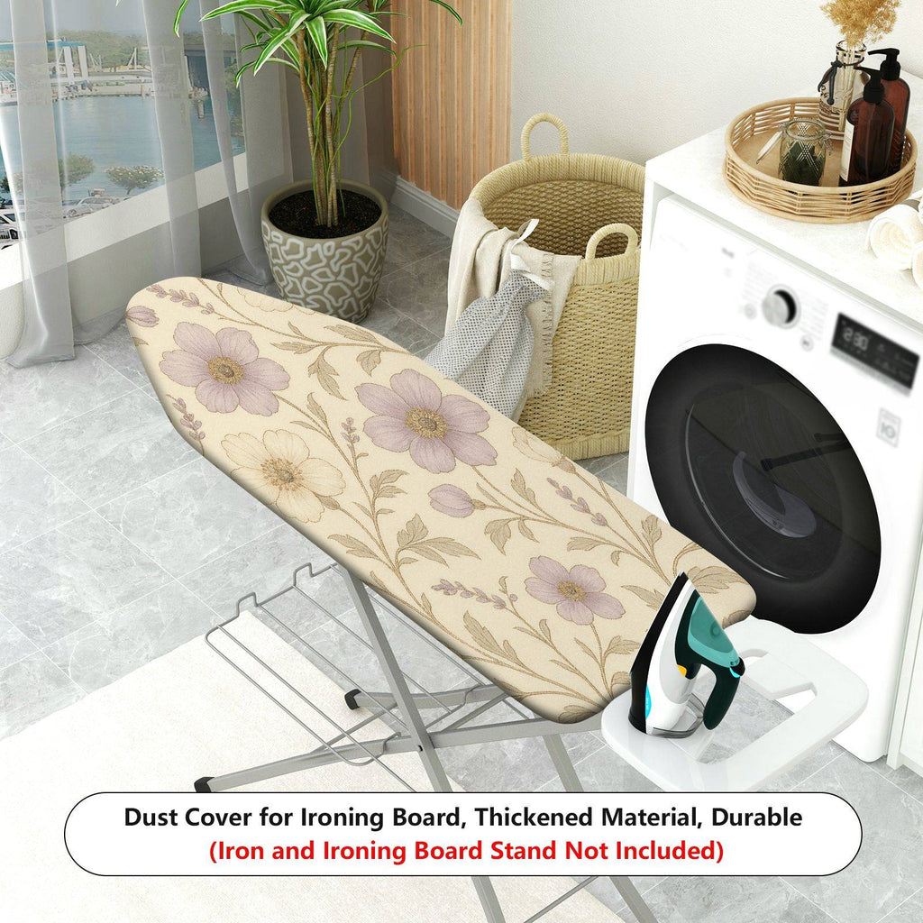 1-Piece Floral Beige Purple Vintage  Ironing Board Cover, Universal Size, Without Board