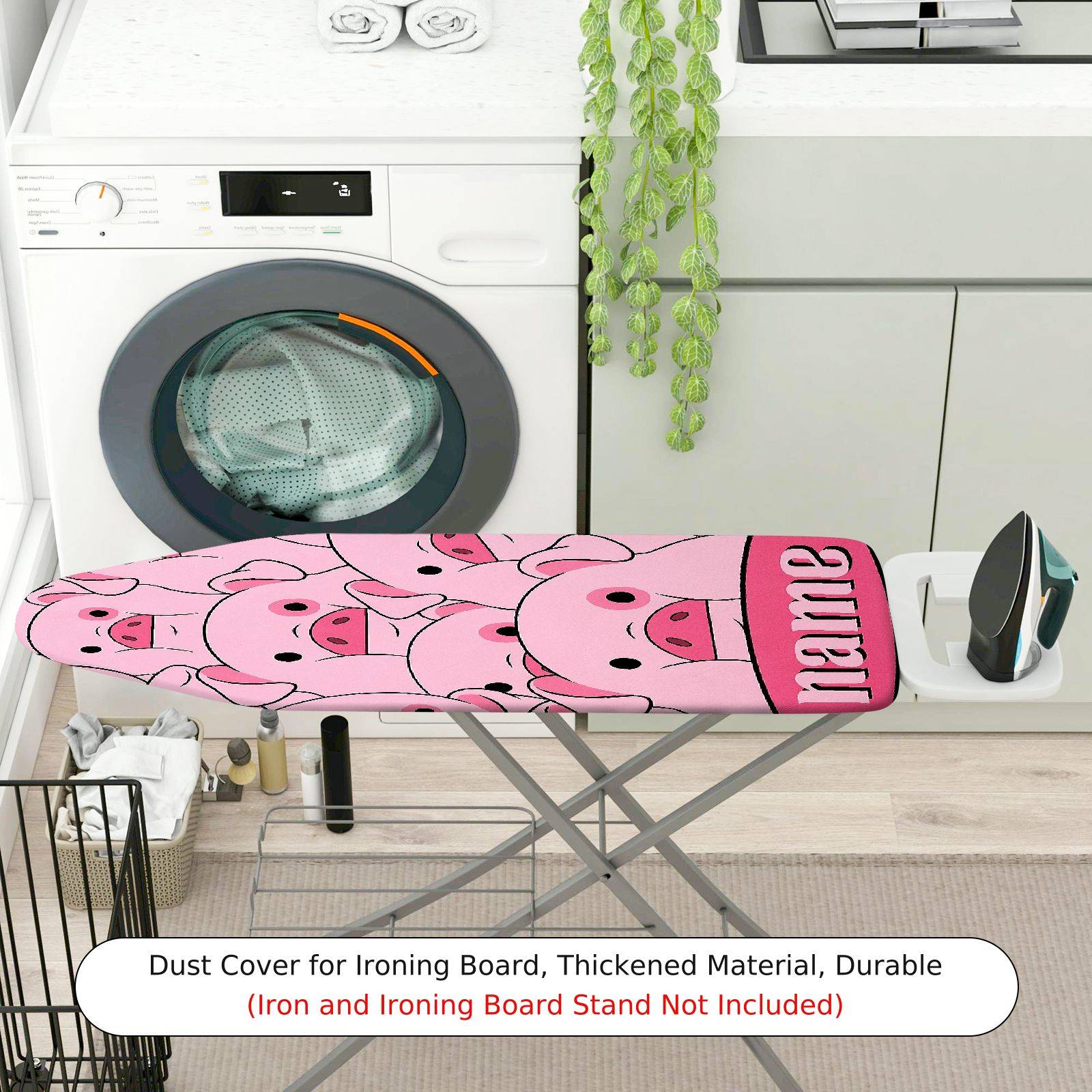 1-Piece Pink Pig Cute  Ironing Board Cover, Universal Size, Without Board