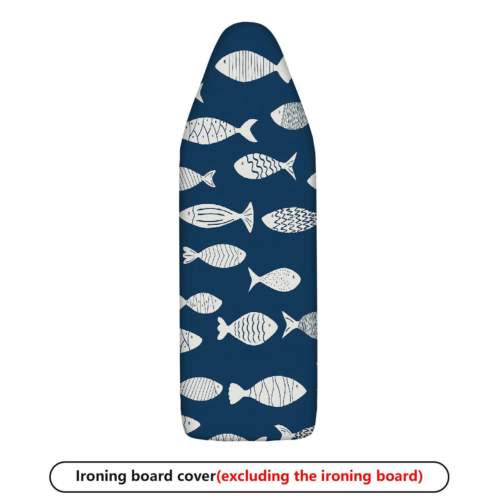 1-Piece Fish Pattern Ocean Nautical  Ironing Board Cover, Universal Size, Without Board