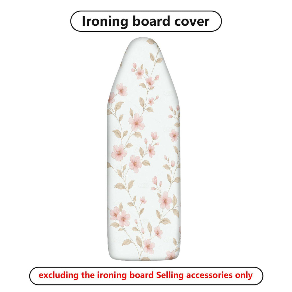 1-Piece Floral Blossom Beige  Ironing Board Cover, Universal Size, Without Board