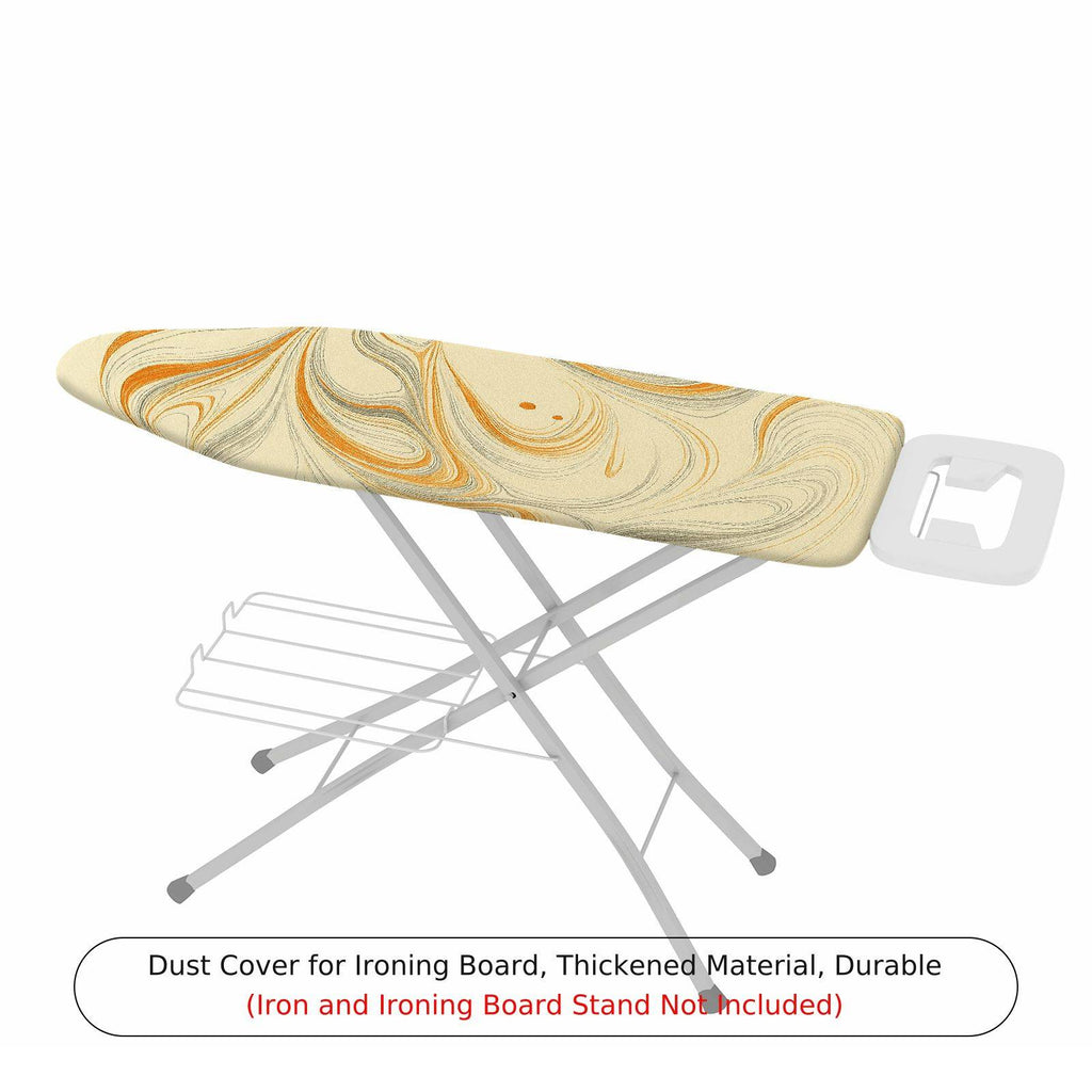 1-Piece Abstract Swirl Pattern Beige Orange  Ironing Board Cover, Universal Size, Without Board