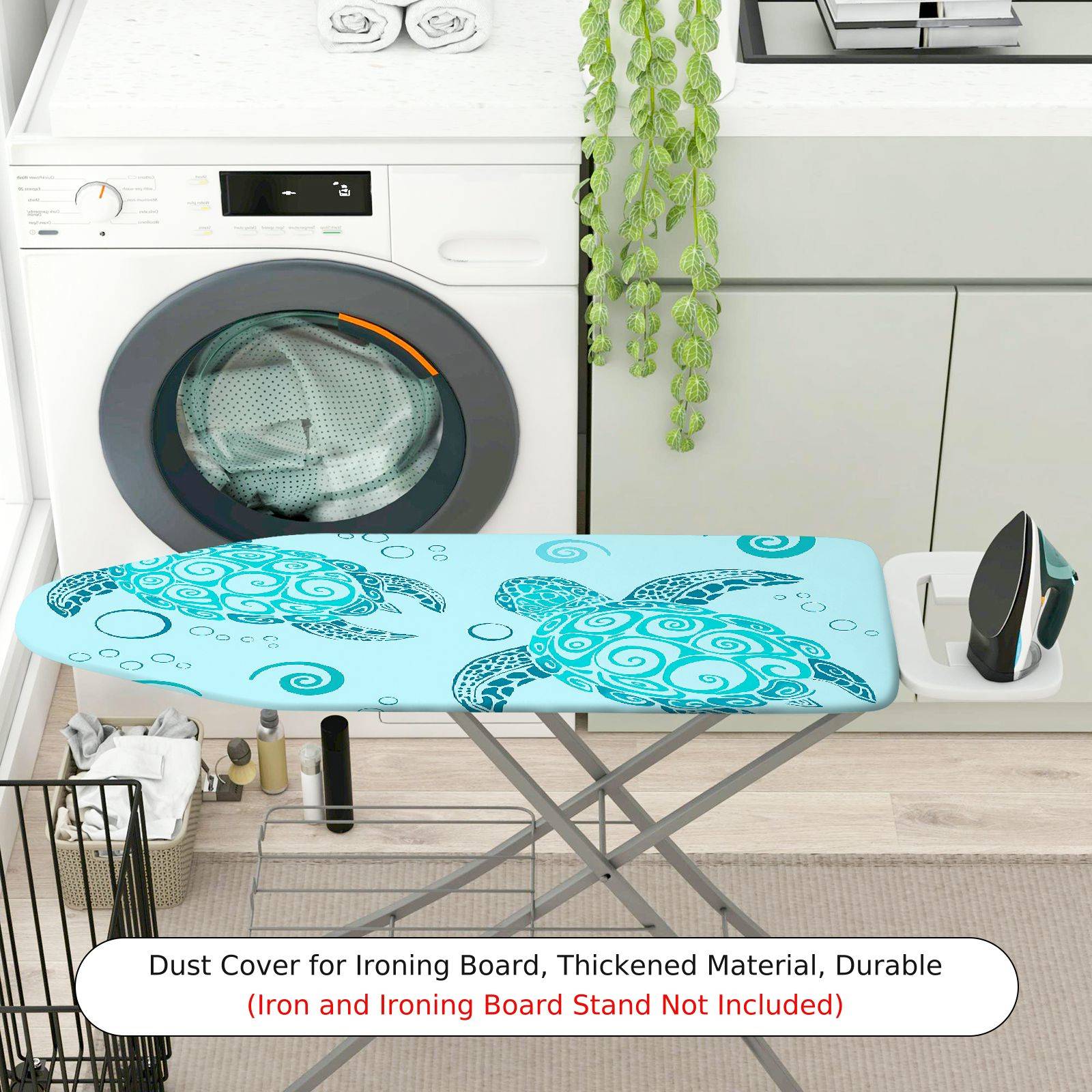 1-Piece Turtle Ocean Swirl  Ironing Board Cover, Universal Size, Without Board