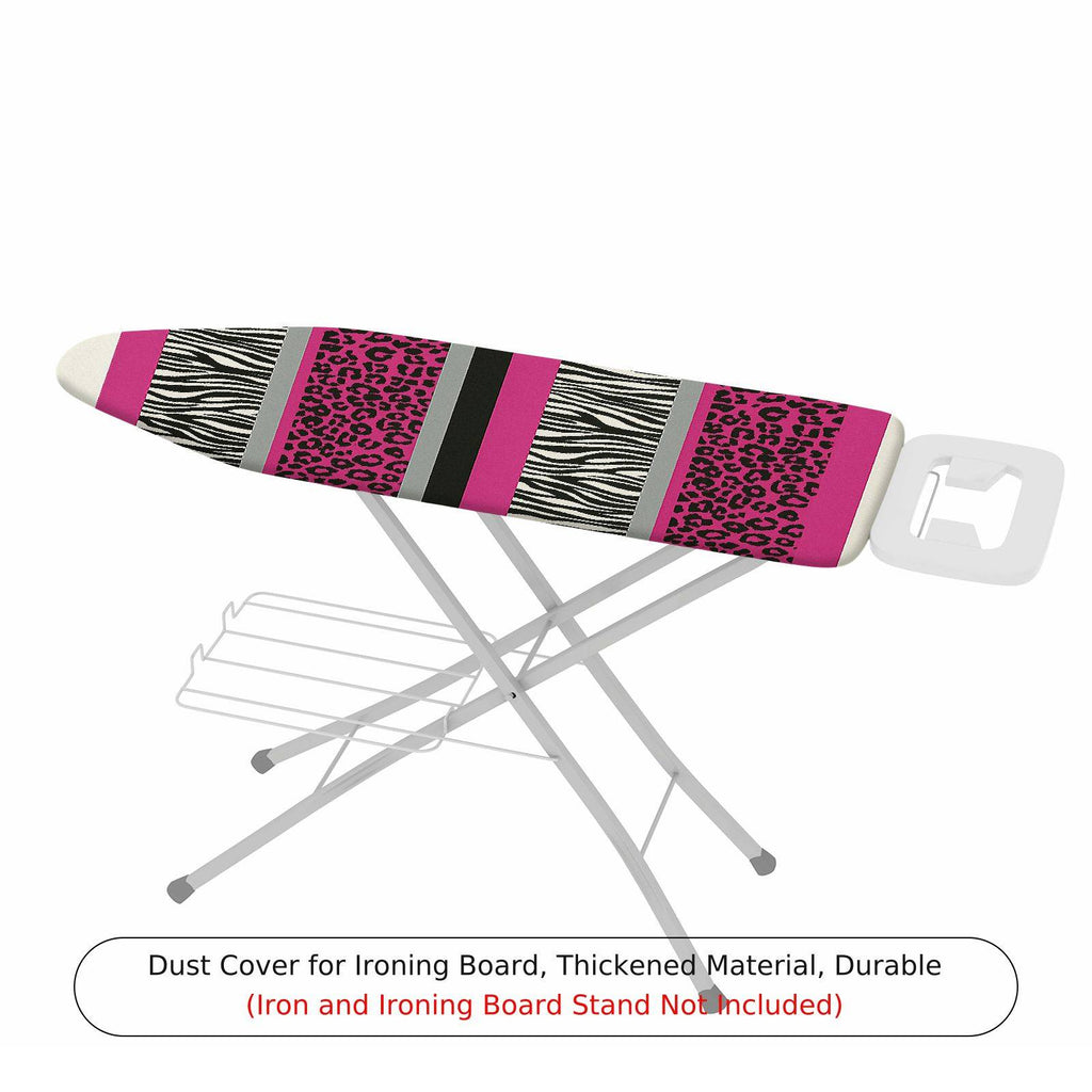 1-Piece Leopard Zebra Pink  Ironing Board Cover, Universal Size, Without Board