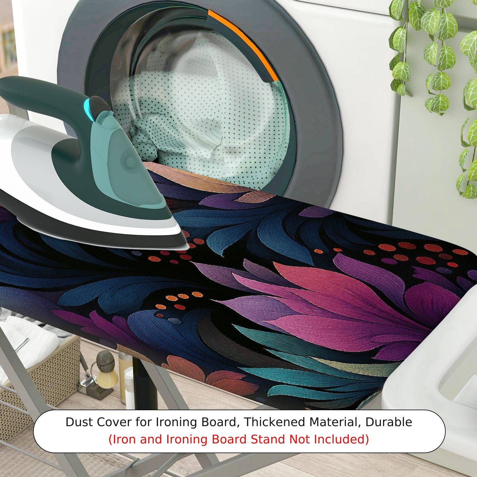 1-Piece Floral Abstract Colorful  Ironing Board Cover, Universal Size, Without Board