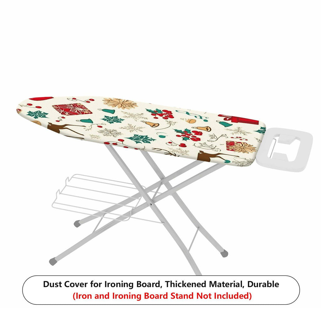 1-Piece Christmas Deer Bell  Ironing Board Cover, Universal Size, Without Board