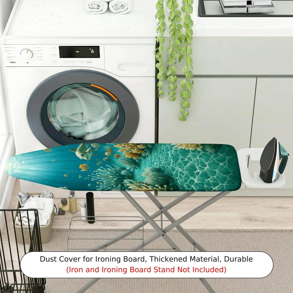 1-Piece Ocean Coral Fish  Ironing Board Cover, Universal Size, Without Board