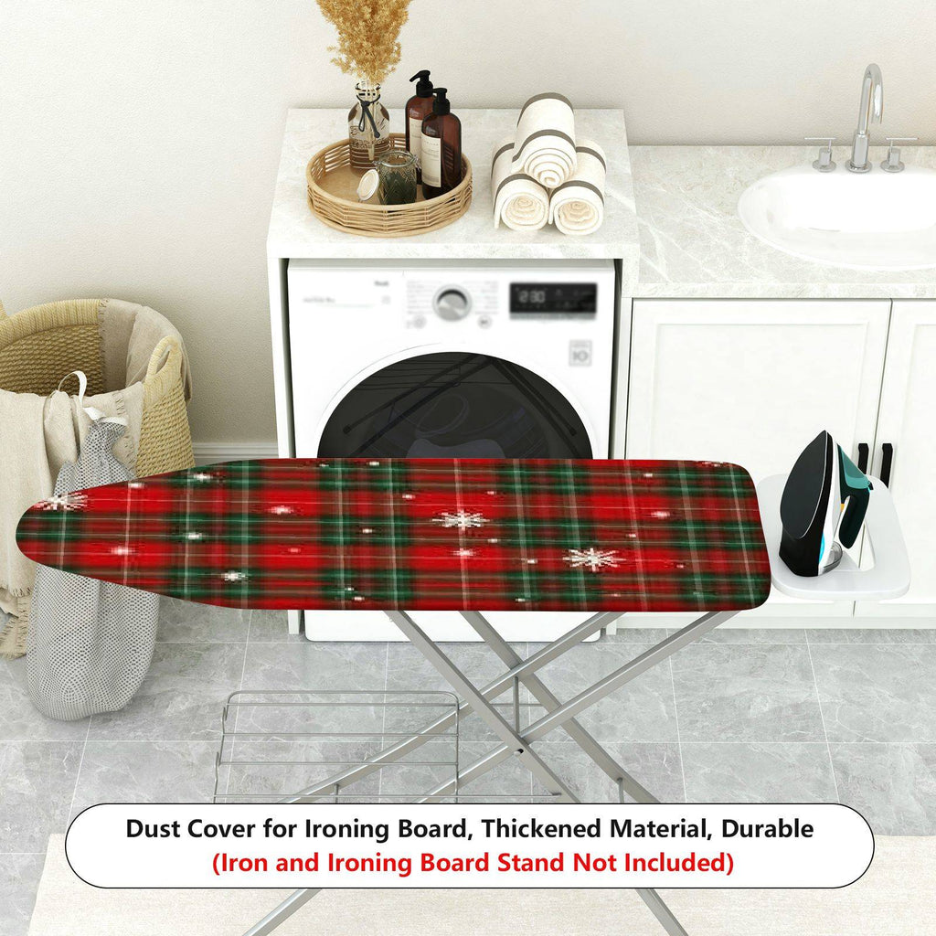 1-Piece Plaid Snowflake Christmas  Ironing Board Cover, Universal Size, Without Board