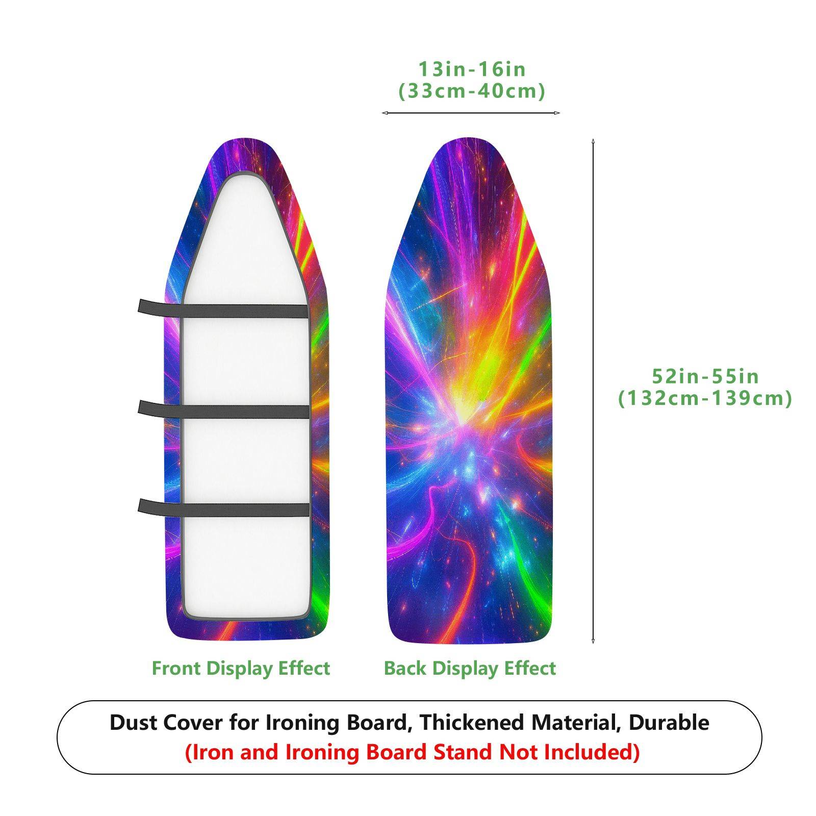 1-Piece Abstract Colorful Vivid  Ironing Board Cover, Universal Size, Without Board