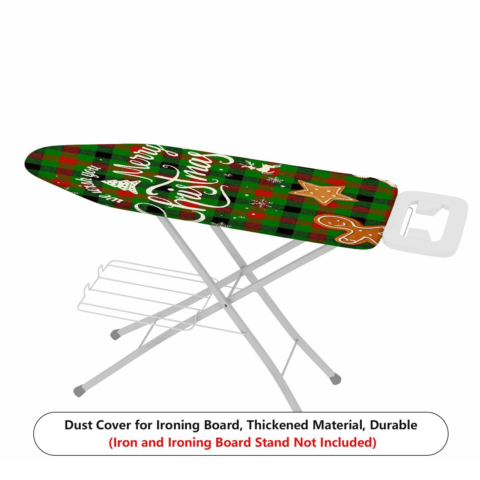 1-Piece Christmas Red Green Plaid  Ironing Board Cover, Universal Size, Without Board