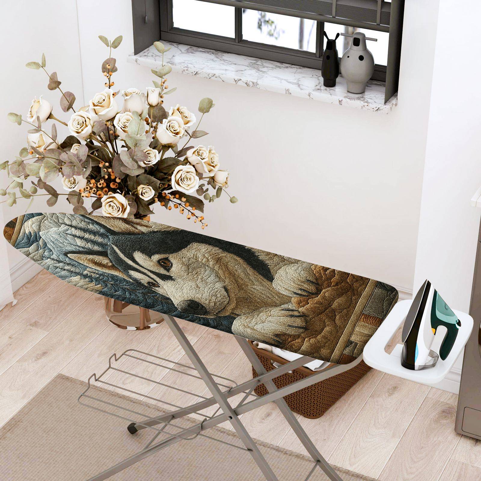 1-Piece Dog Animal Nature  Ironing Board Cover, Universal Size, Without Board