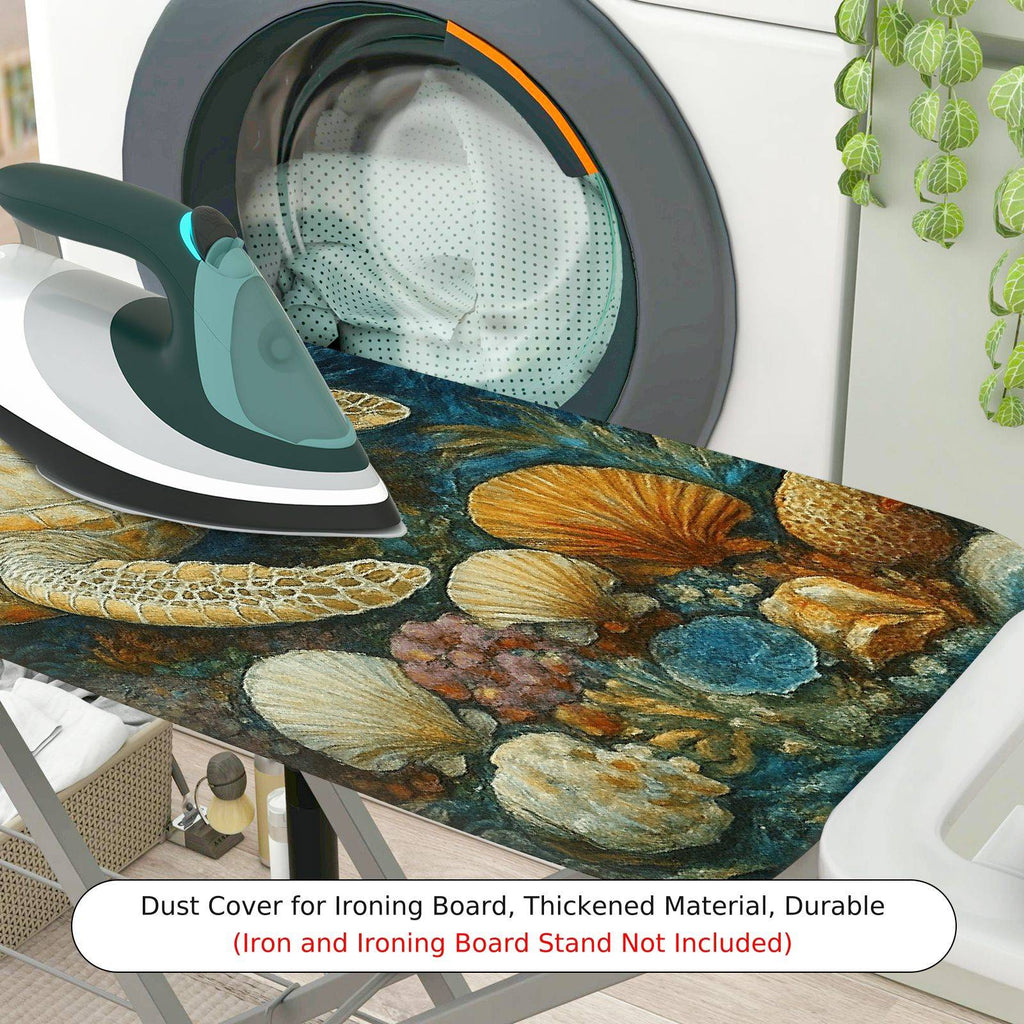 1-Piece Turtle Ocean Sea Life  Ironing Board Cover, Universal Size, Without Board