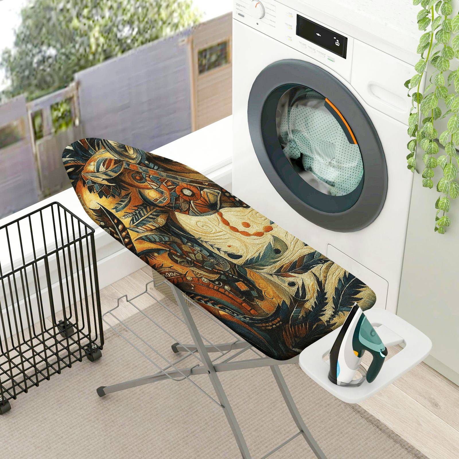 1-Piece Abstract Artistic Colorful  Ironing Board Cover, Universal Size, Without Board