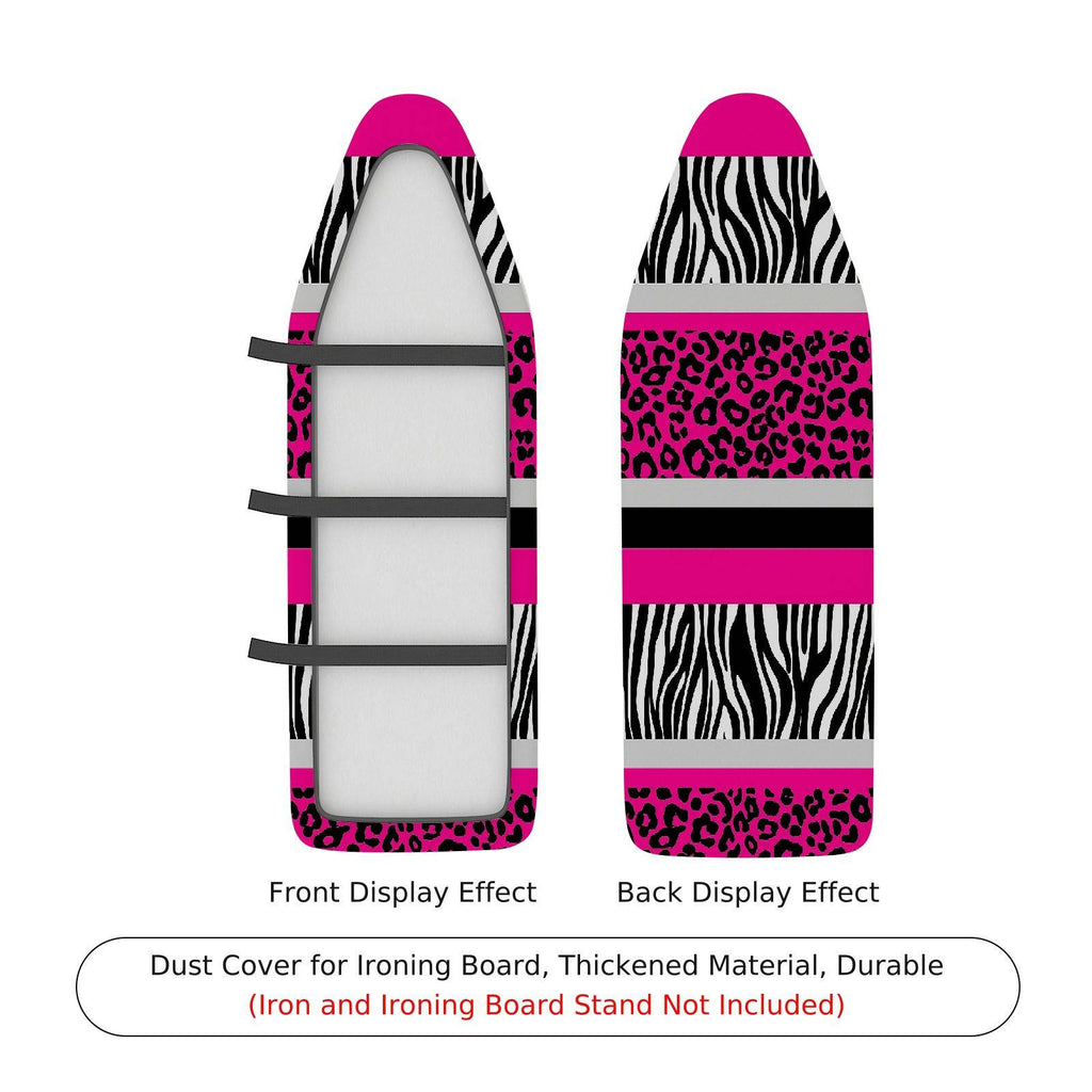 1-Piece Zebra Leopard Pink  Ironing Board Cover, Universal Size, Without Board