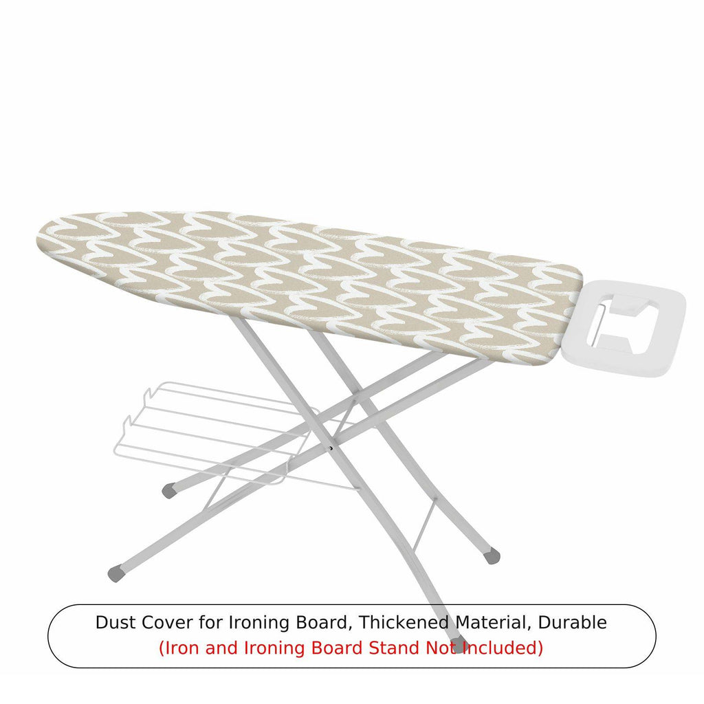 1-Piece Beige Zigzag Pattern  Ironing Board Cover, Universal Size, Without Board