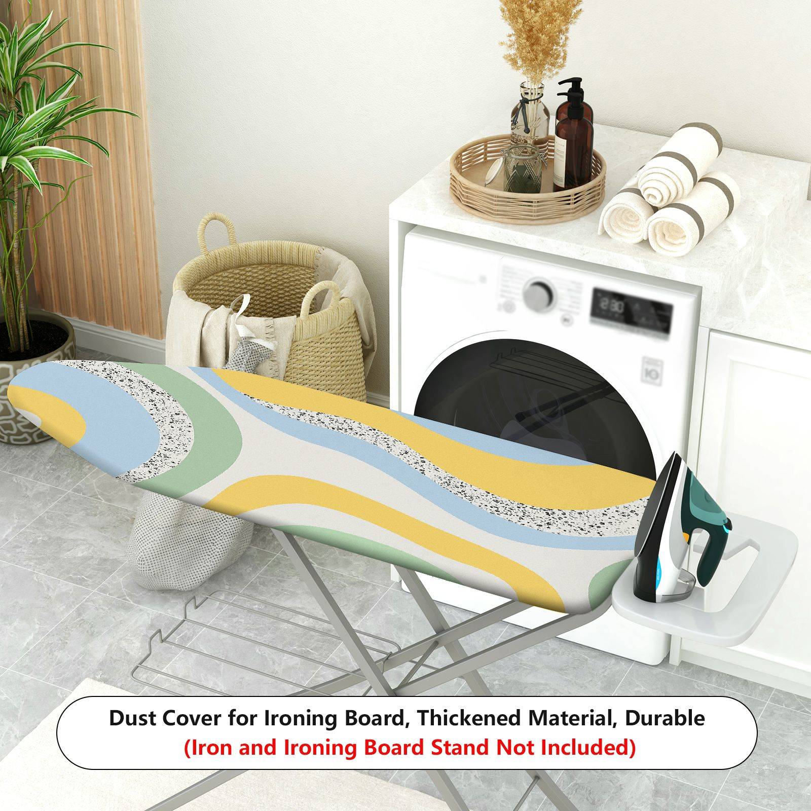 1-Piece Abstract Wave Pattern Pastel Color Modern  Ironing Board Cover, Universal Size, Without Board