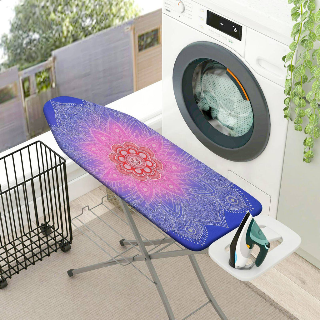 1-Piece Mandala Floral Pink  Ironing Board Cover, Universal Size, Without Board