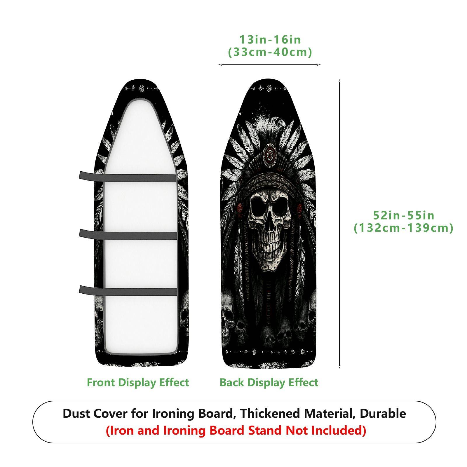 1-Piece Tribal Skull Feather  Ironing Board Cover, Universal Size, Without Board