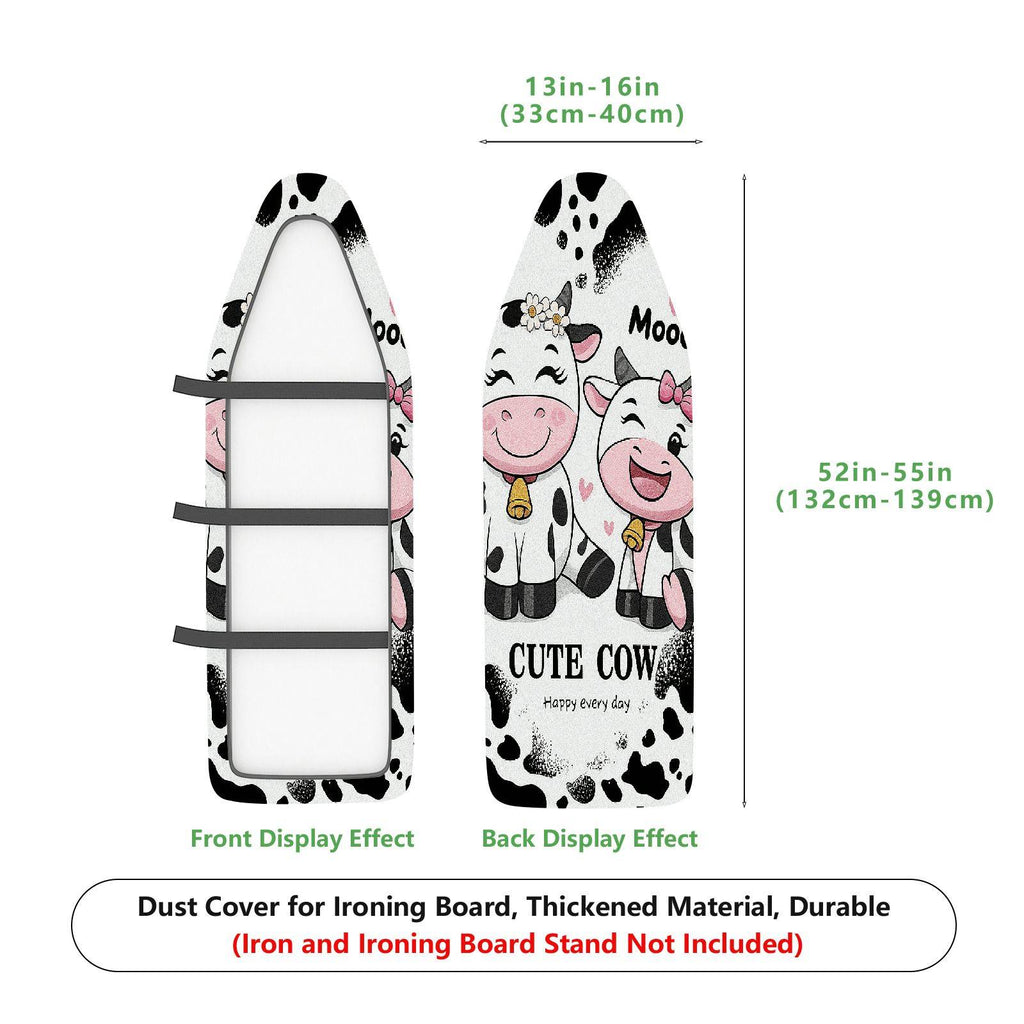1-Piece Cute Cow Fun  Animal  Ironing Board Cover, Universal Size, Without Board