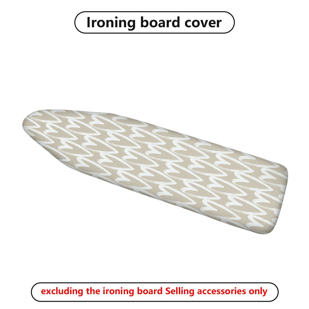 1-Piece Beige Zigzag Pattern  Ironing Board Cover, Universal Size, Without Board
