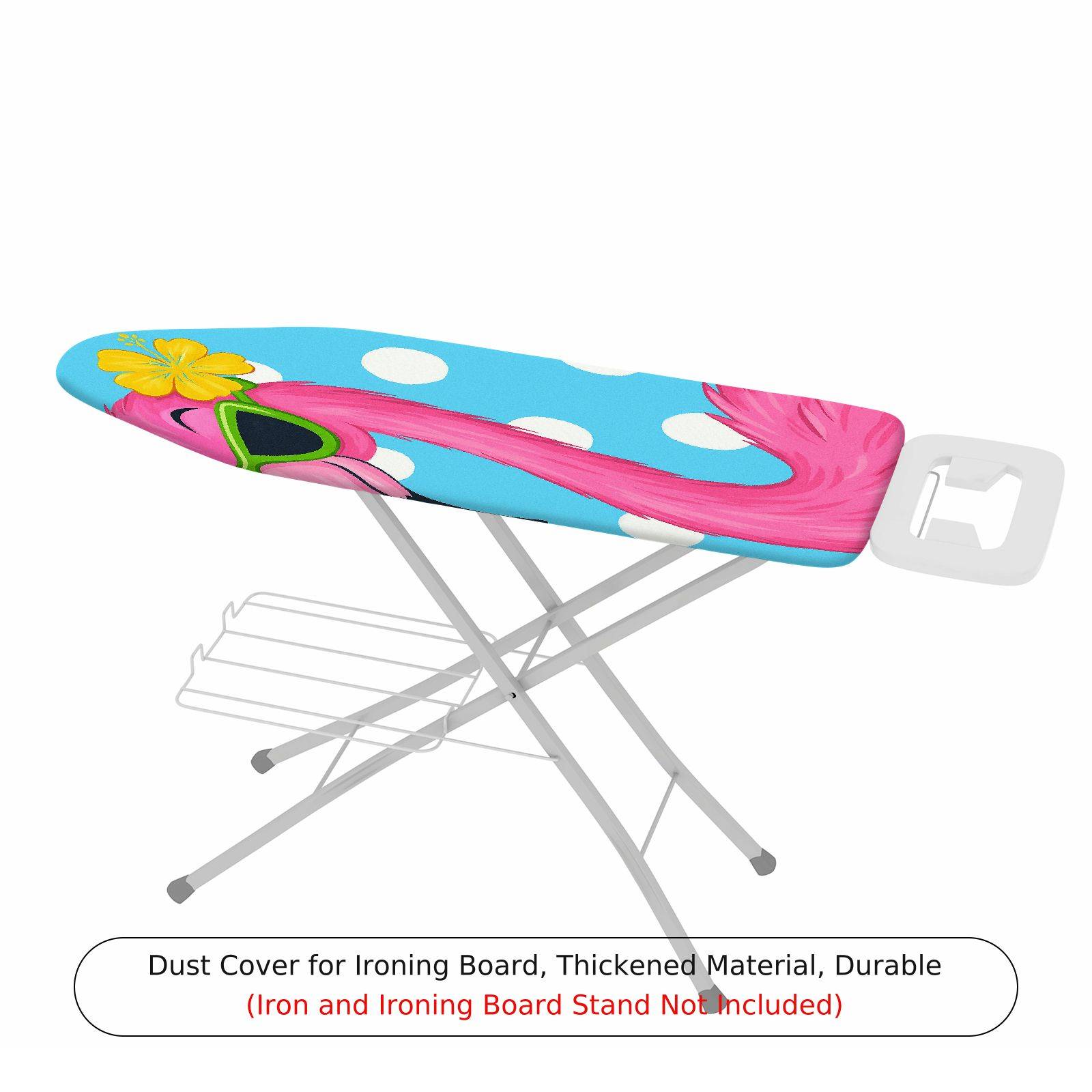 1-Piece Pink Flamingo Dot Flower  Ironing Board Cover, Universal Size, Without Board