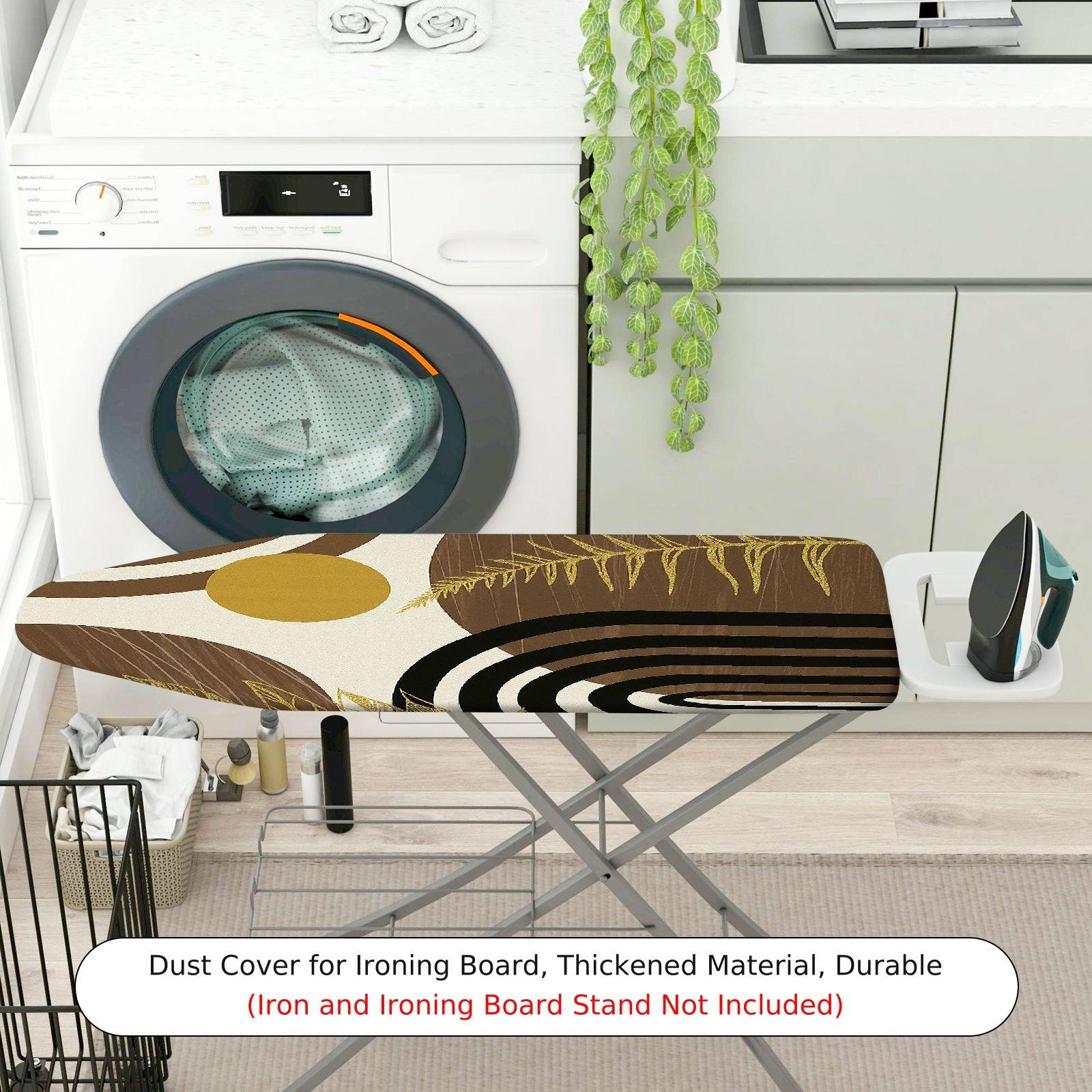 1-Piece Abstract Nature Pattern Brown  Ironing Board Cover, Universal Size, Without Board