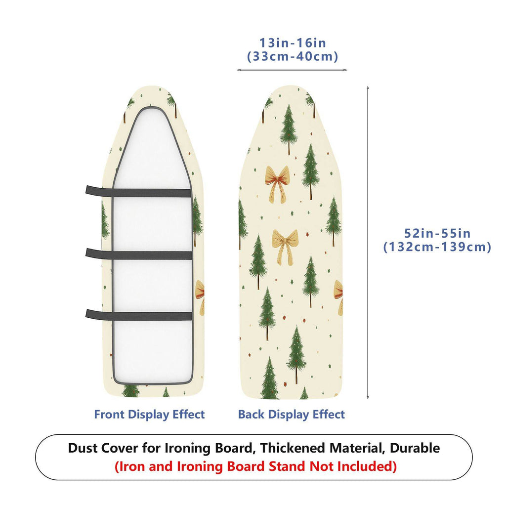 1-Piece Christmas Tree Bow Pattern Holiday  Ironing Board Cover, Universal Size, Without Board
