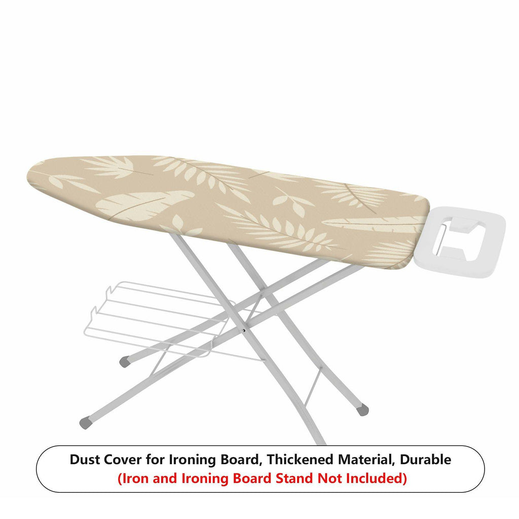 1-Piece Leaf Printed Floral Beige  Ironing Board Cover, Universal Size, Without Board