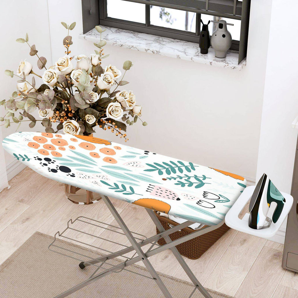 1-Piece Floral Leaves Animal  Ironing Board Cover, Universal Size, Without Board