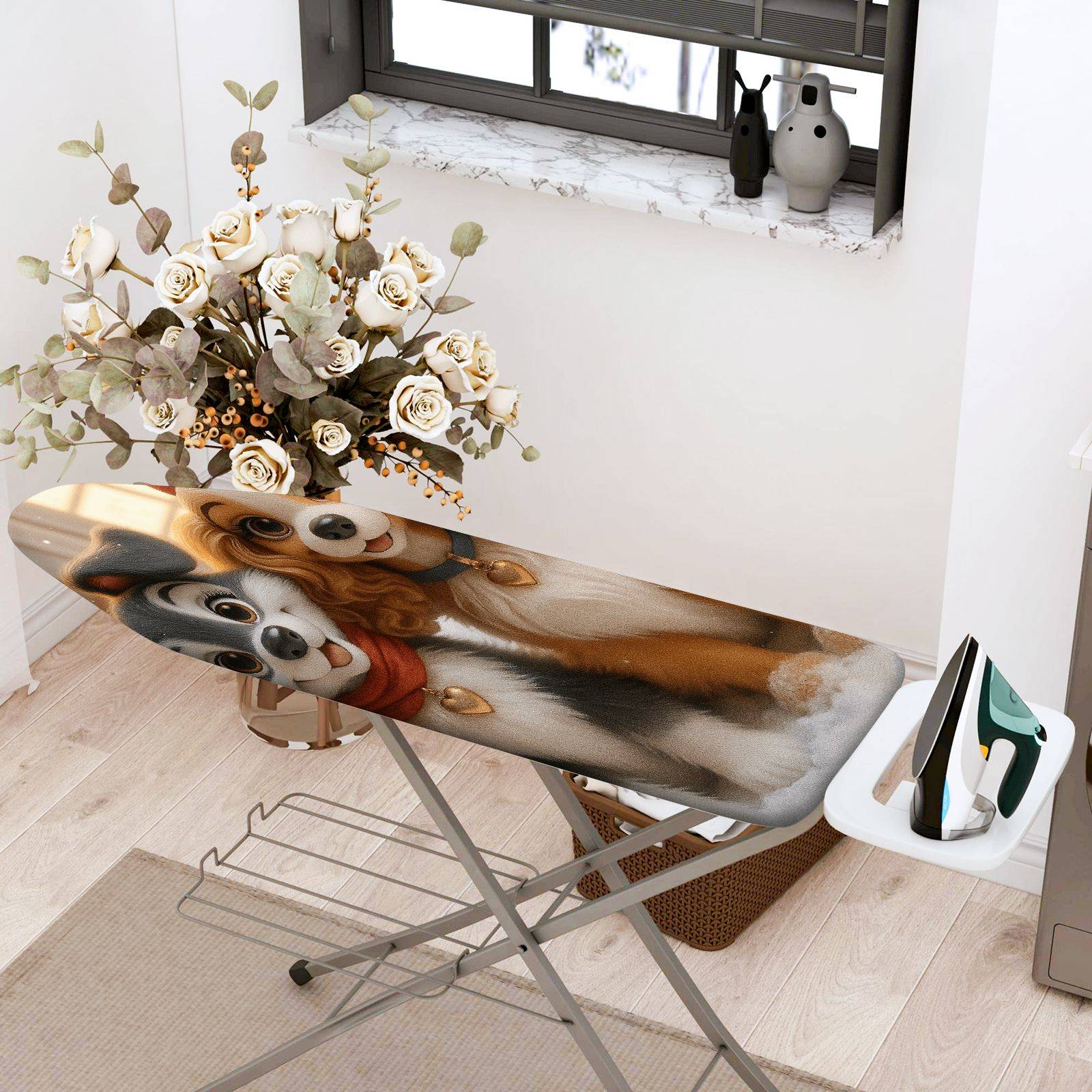 1-Piece Dogs Animals Pets  Ironing Board Cover, Universal Size, Without Board