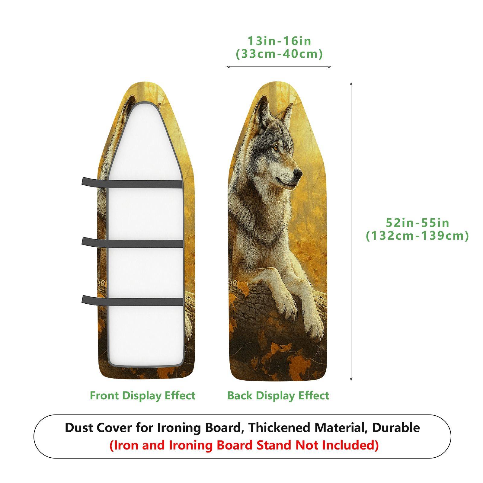 1-Piece Wolf Animal Nature  Ironing Board Cover, Universal Size, Without Board