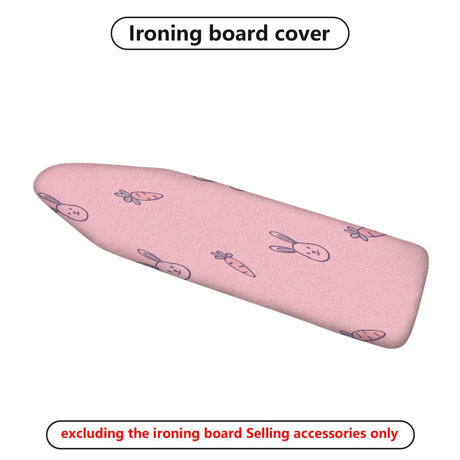 1-Piece Bunny Carrot Pink  Ironing Board Cover, Universal Size, Without Board