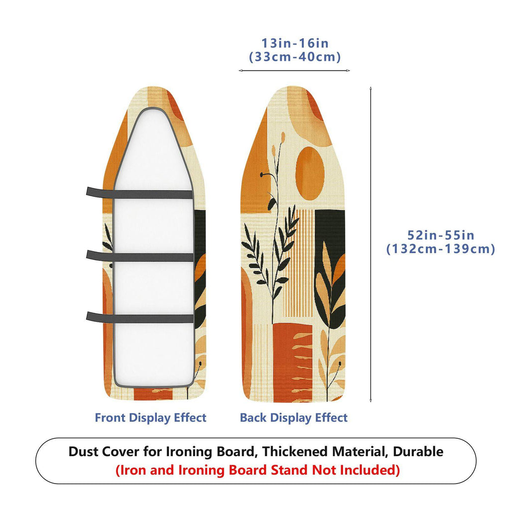 1-Piece Abstract Floral Geometric Leaves  Ironing Board Cover, Universal Size, Without Board