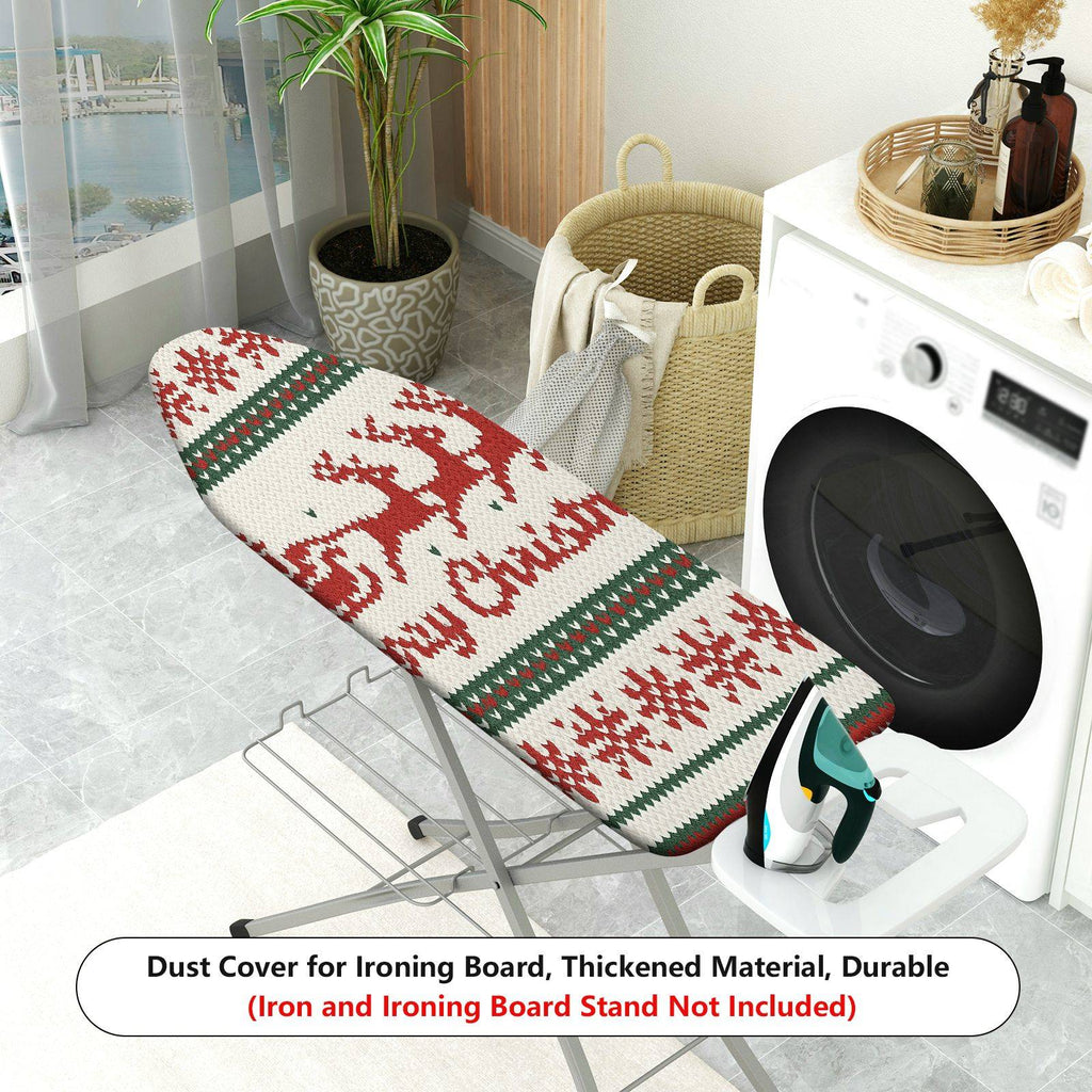1-Piece Christmas Elk Santa  Ironing Board Cover, Universal Size, Without Board