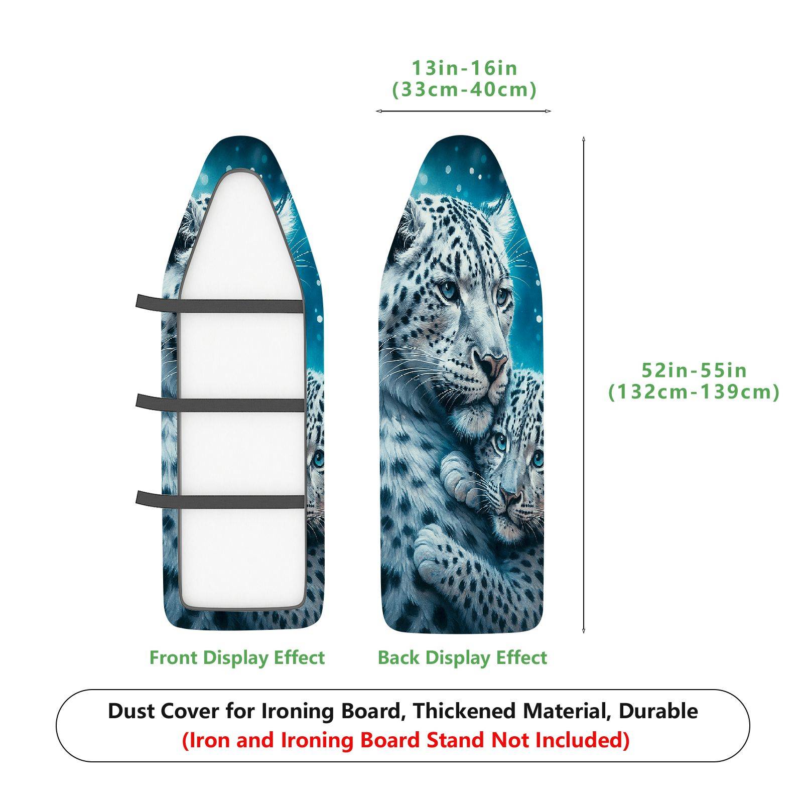 1-Piece Snow leopard Wildlife Animal Nature  Ironing Board Cover, Universal Size, Without Board